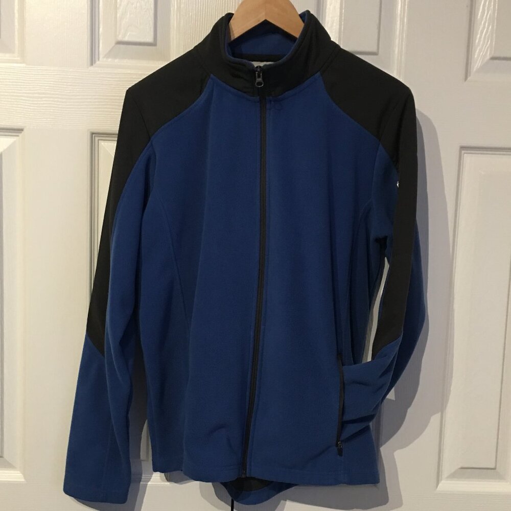 Men's Mondetta Fleece Jacket-Blue/Gray